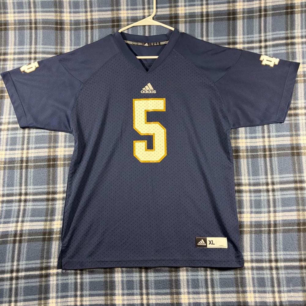 Adidas Notre Dame Fighting Irish Manti Te'o 5 Football Jersey Kids XL Navy Blue